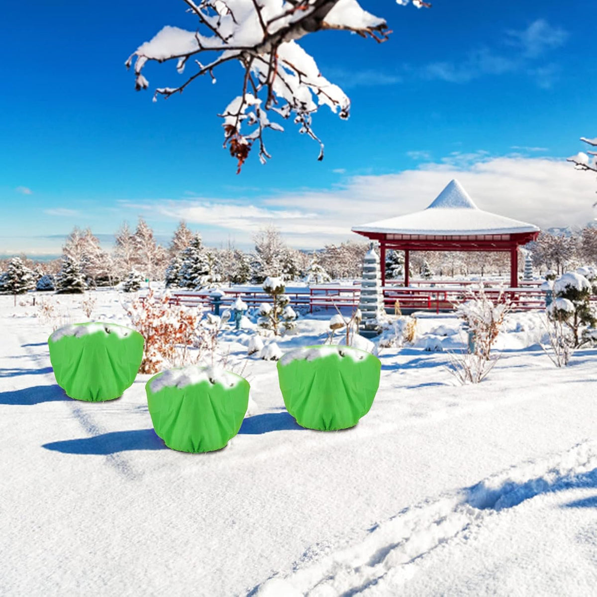 ANPHSIN easy-cover design speeds winter plant protection.