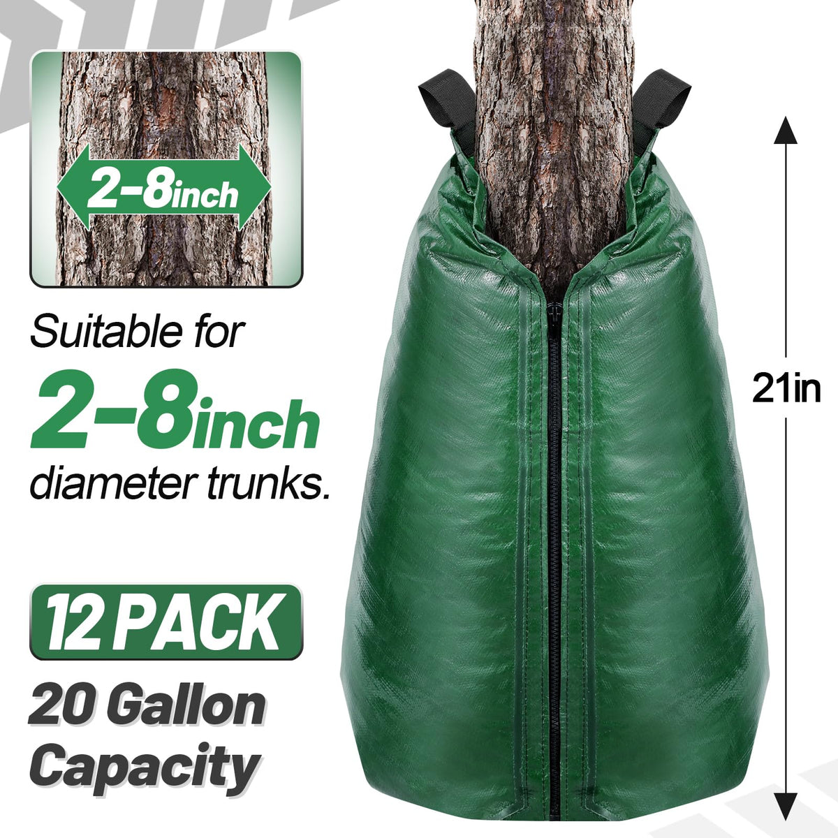 ANPHSIN easy-install tree watering bags help quick trunk placement.