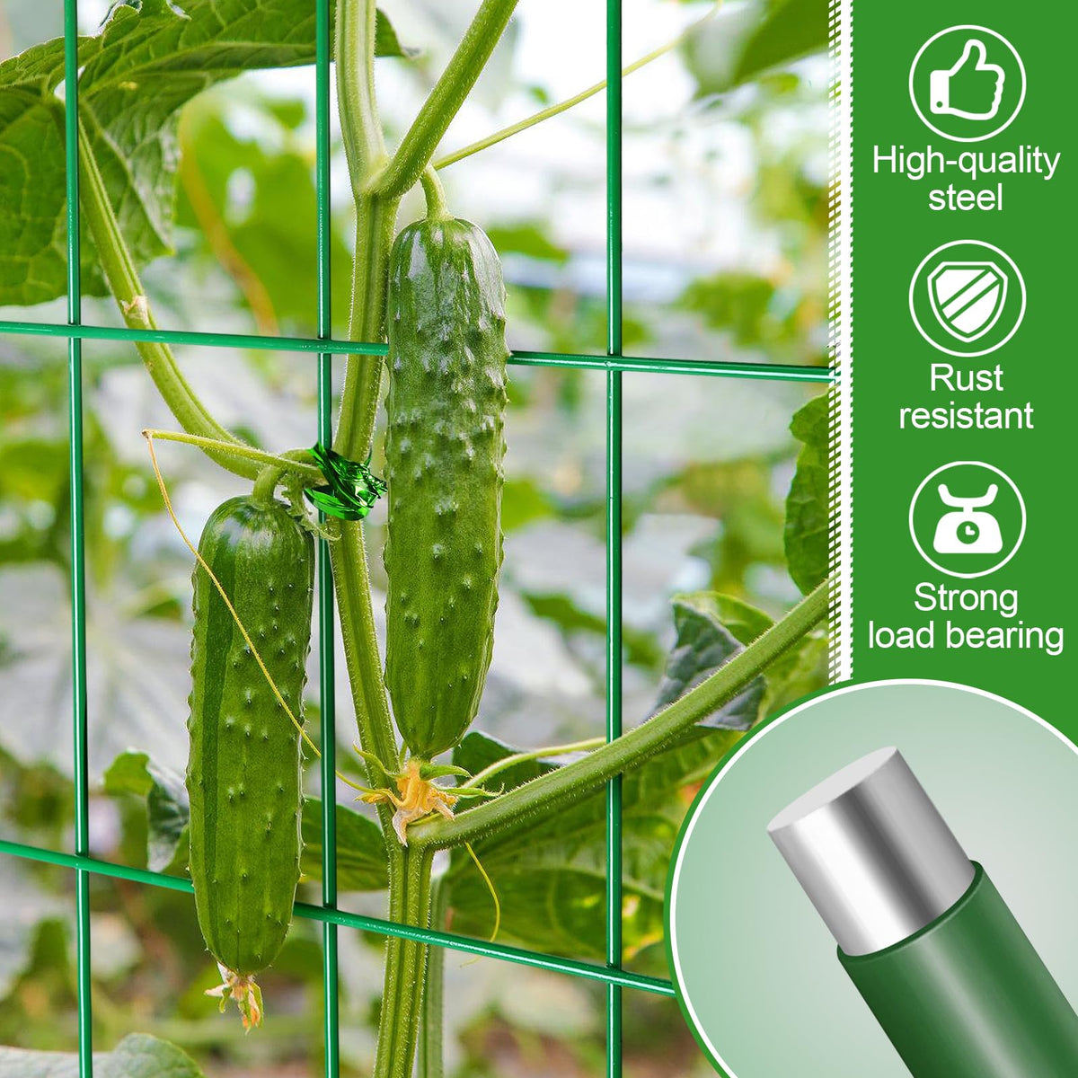 ANPHSIN foldable garden trellis fits raised beds for easy seasonal storage.