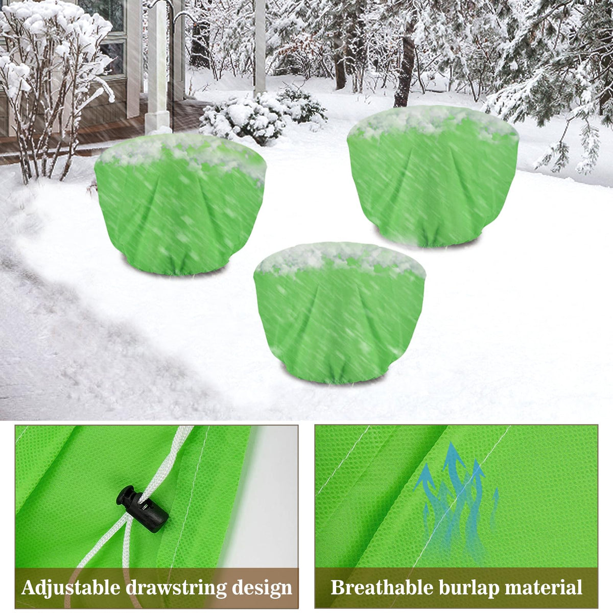 ANPHSIN frost protection for garden plants with breathable cover.