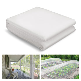 ANPHSIN garden mesh netting on balcony shields plants from birds while allowing airflow.
