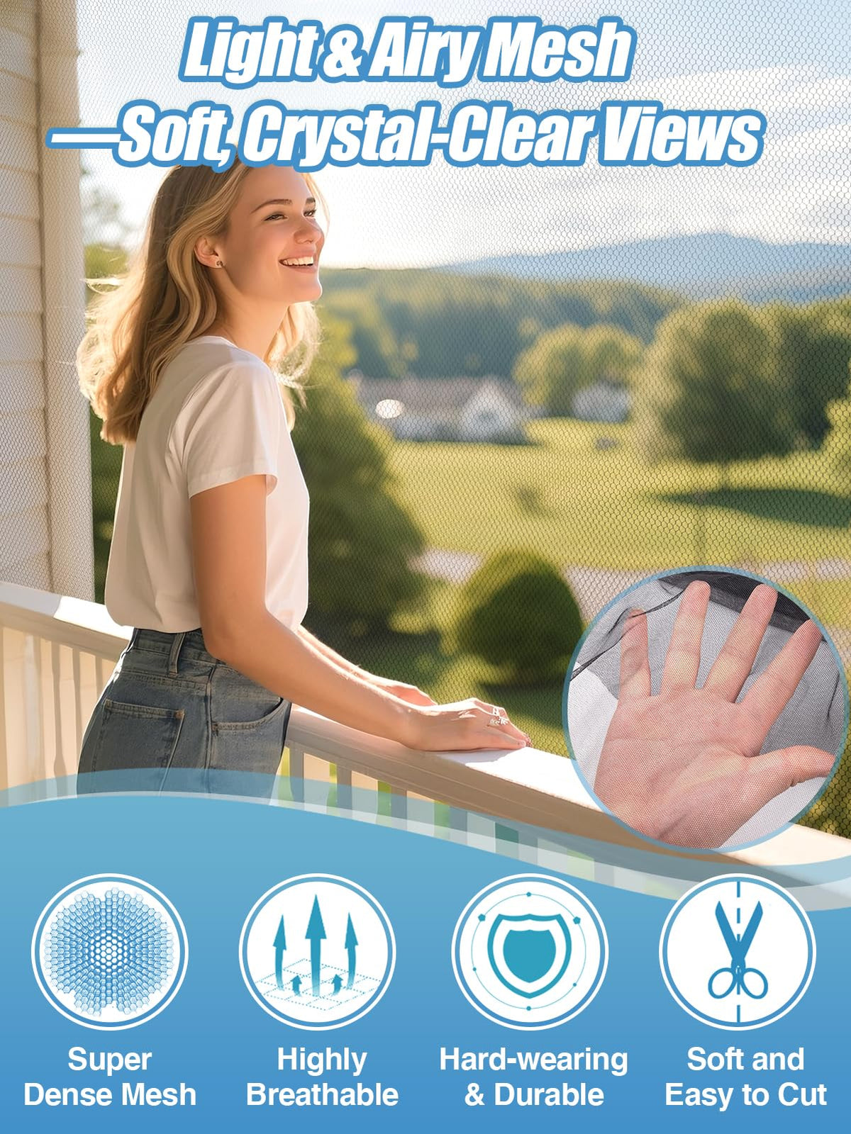 ANPHSIN fine mesh netting around plants, protecting fruit trees without blocking light.