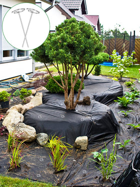 ANPHSIN multi-use stakes secure fabric, weed barriers, tents, and more.