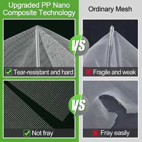 ANPHSIN nanocomposite bird netting with dense protection and airflow