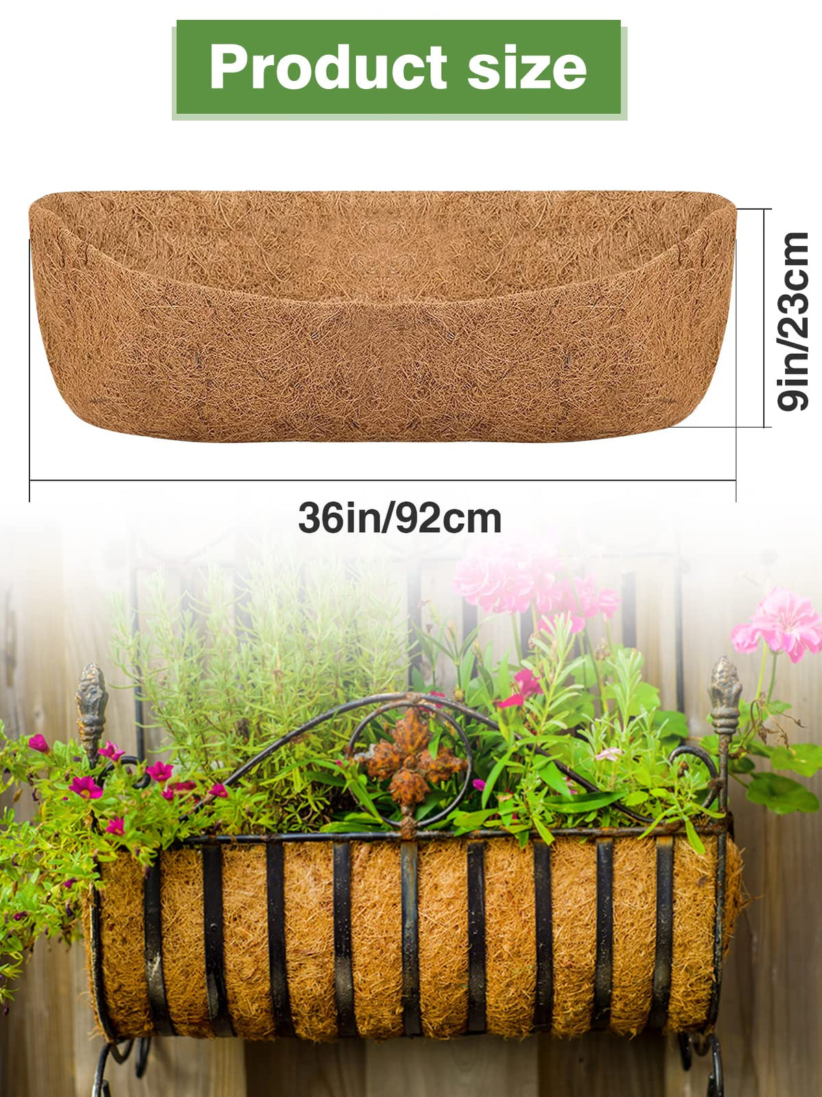ANPHSIN natural coconut fiber liner highlights soil friendly composition for plant growth