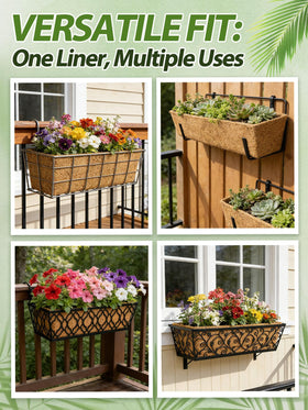ANPHSIN Outdoor planter liner ideal for hanging baskets and wall planters.