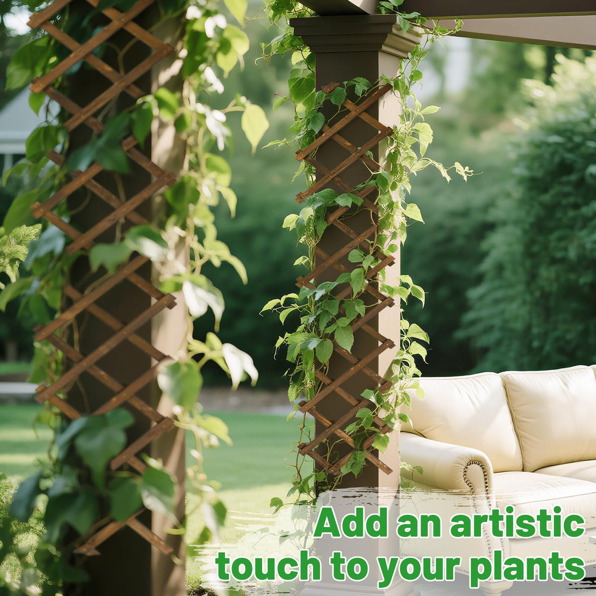 ANPHSIN pack-2 garden fence decor doubles as home decor and privacy accent