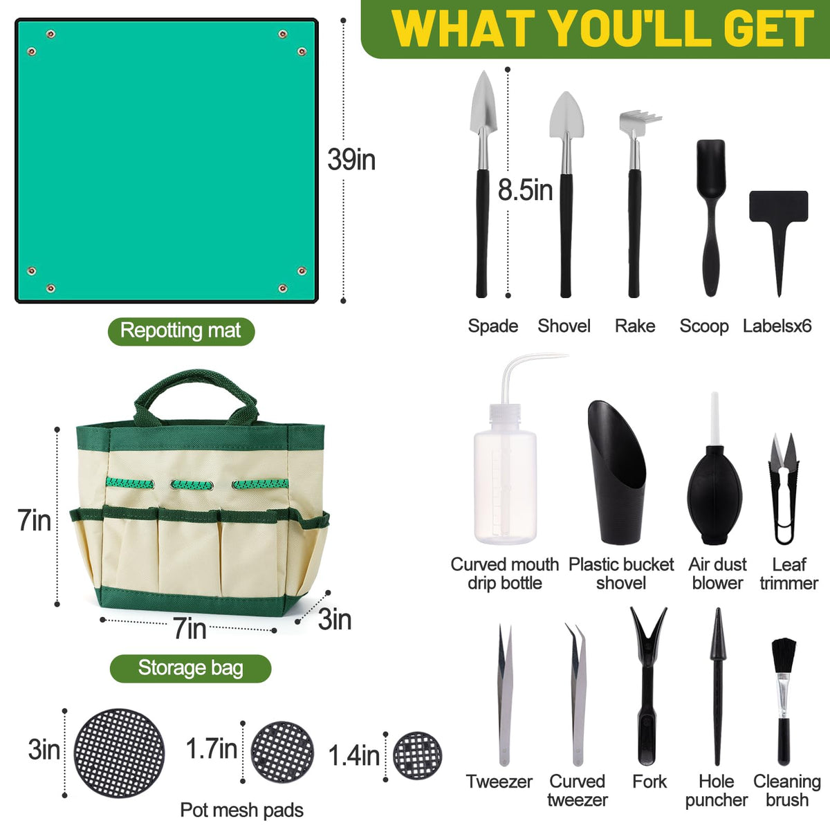 ANPHSIN planter mesh pads improve drainage and airflow for pots.
