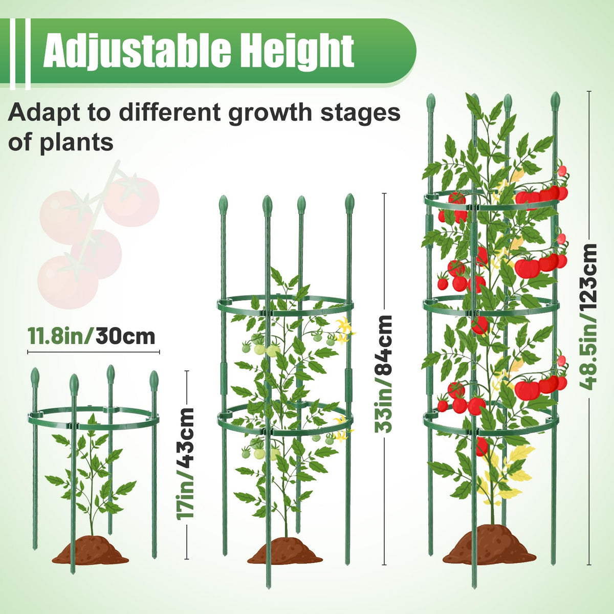 ANPHSIN pole and connector system offers easy, secure setup for stable trellising.
