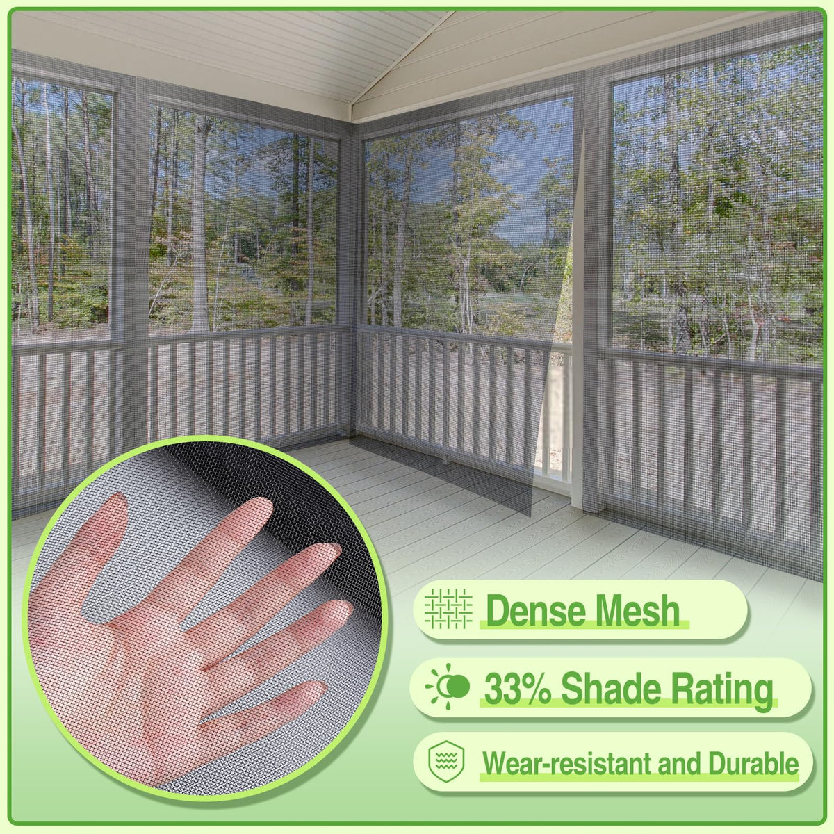 ANPHSIN ultra-fine garden screen offers clear view while shielding plants from birds