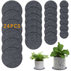 Anpuimult absorbent plant coaster in 4-inch size absorbs drips to protect surfaces.