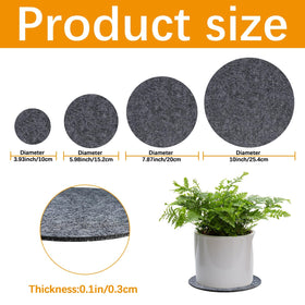 Anpuimult 6-inch plant coaster absorbs moisture and shields furniture from stains.