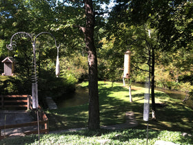 Anranmm Bird feeder protection setup ready for easy pole mounting