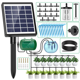 AnseTo Anseto solar panel soaking in sun powers autonomous watering for outdoor plants