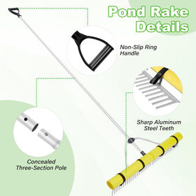 Ansgery Pond Rake Extension Rope extends reach for distant pond edges.