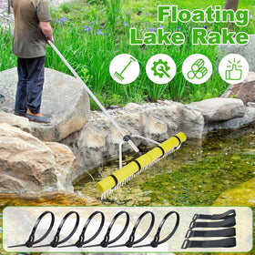 Ansgery Pond Rake Sharp Teeth efficiently remove underwater weeds and algae.