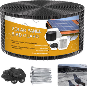 Ansgery solar panel bird guard roll kit protecting roofs and wiring beneath panels