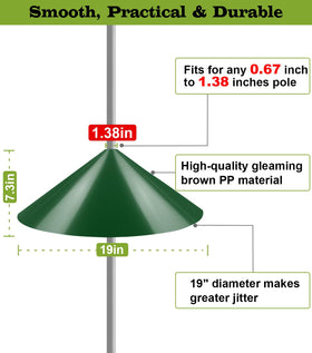 Ansionsol baffle assembly on a pole demonstrates a straightforward setup process.