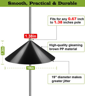 Ansionsol bird feeder pole guard installation simplifies mounting on standard shepherd hooks