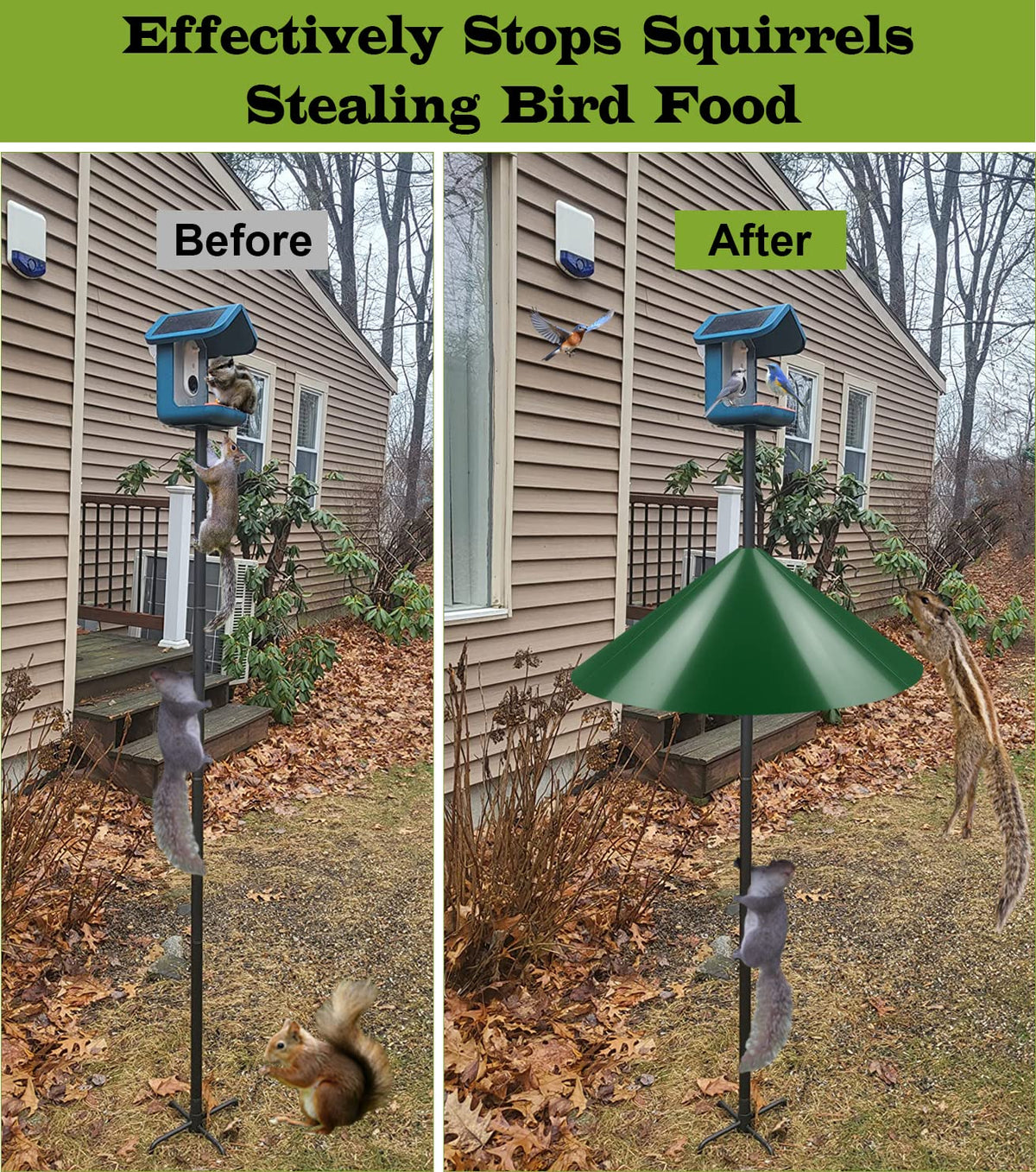Ansionsol green PP material baffle shows durable, weatherproof construction for year-round use.
