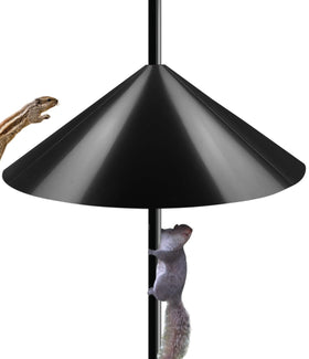 Ansionsol Squirrel Baffle with 19-inch diameter protects feeders from climbers