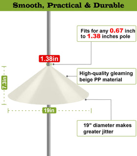 Ansionsol pole-mount baffle shown for quick outdoor installation