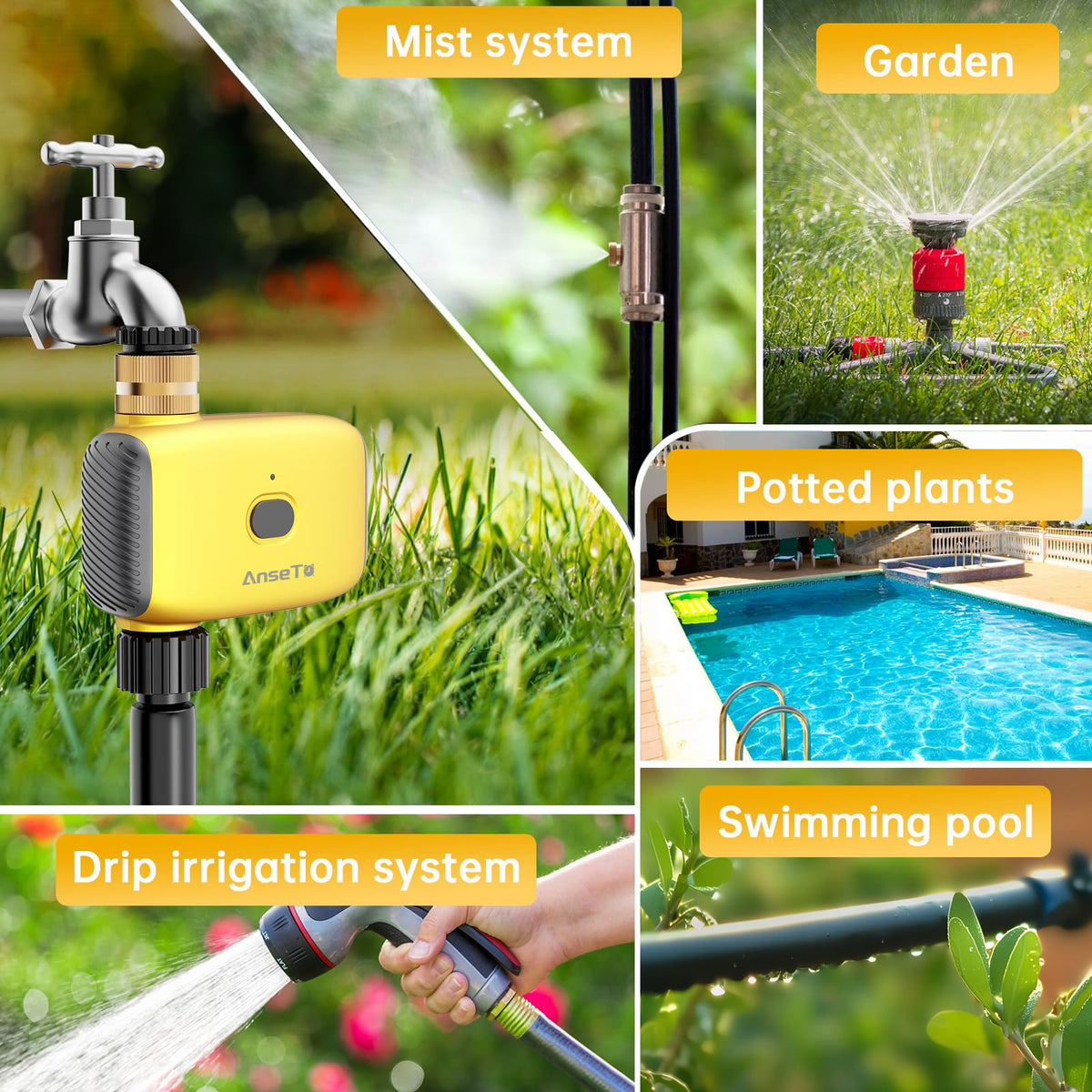 AnseTo system supports up to 32 timers for a smart irrigation setup.