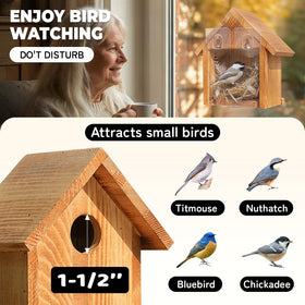 ANSTEEP window bird house outdoor-mount demonstrates stable, weatherproof installation.
