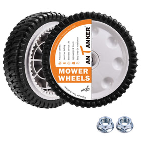 Antanker 8-inch front drive wheel and tire provide stable mowing performance.