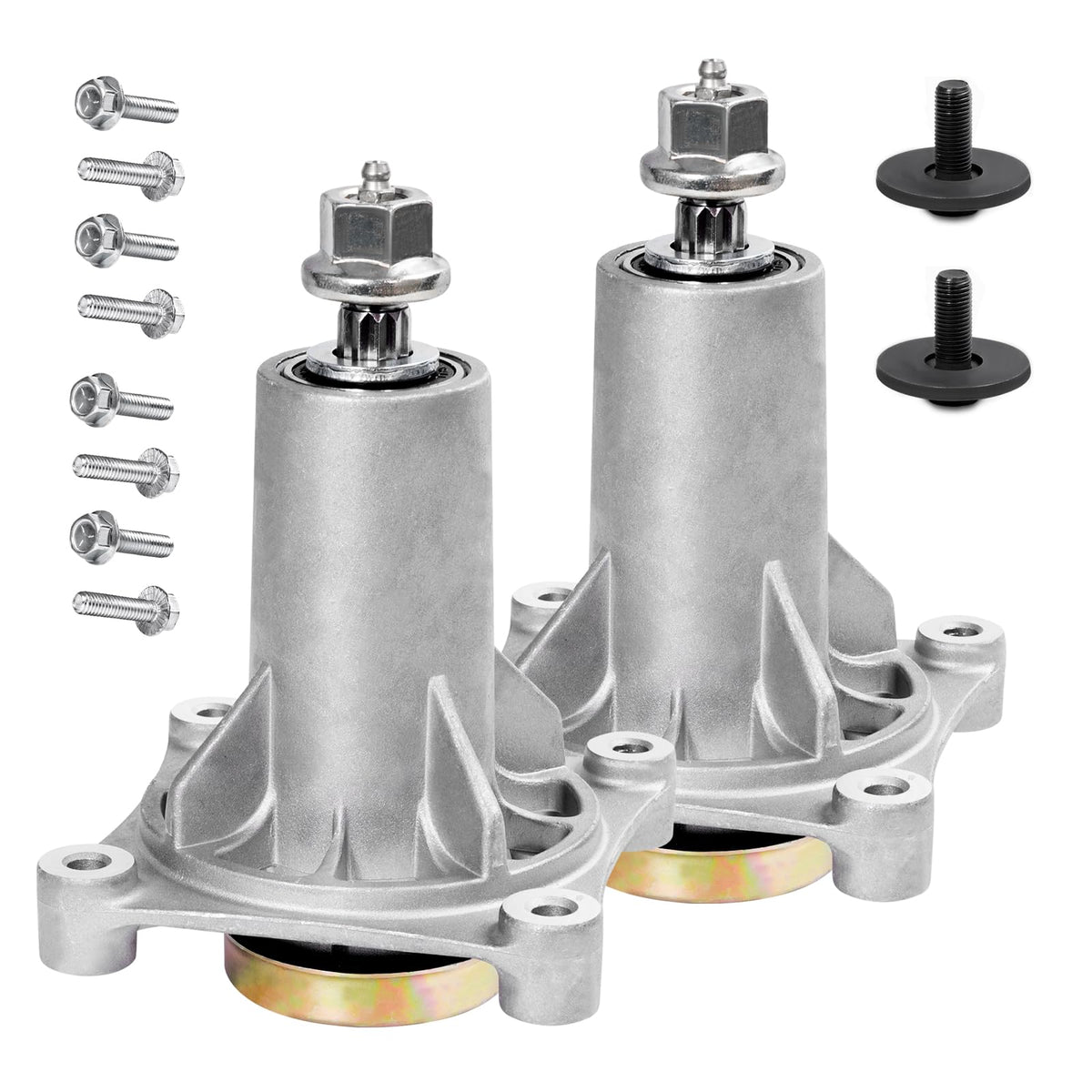 Antanker spindle assembly for Husqvarna YTH22V46 with easy-mount bolts shown
