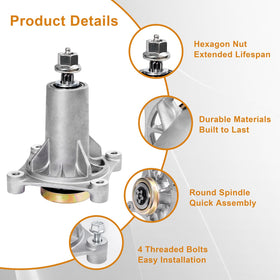 Kit contents: mounting bolts, pulley nut, washer and spacer for replacement