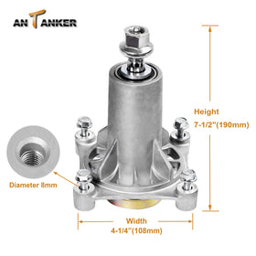 Antanker two-pack spindle kit for 42–54 inch mower decks ready for replacement