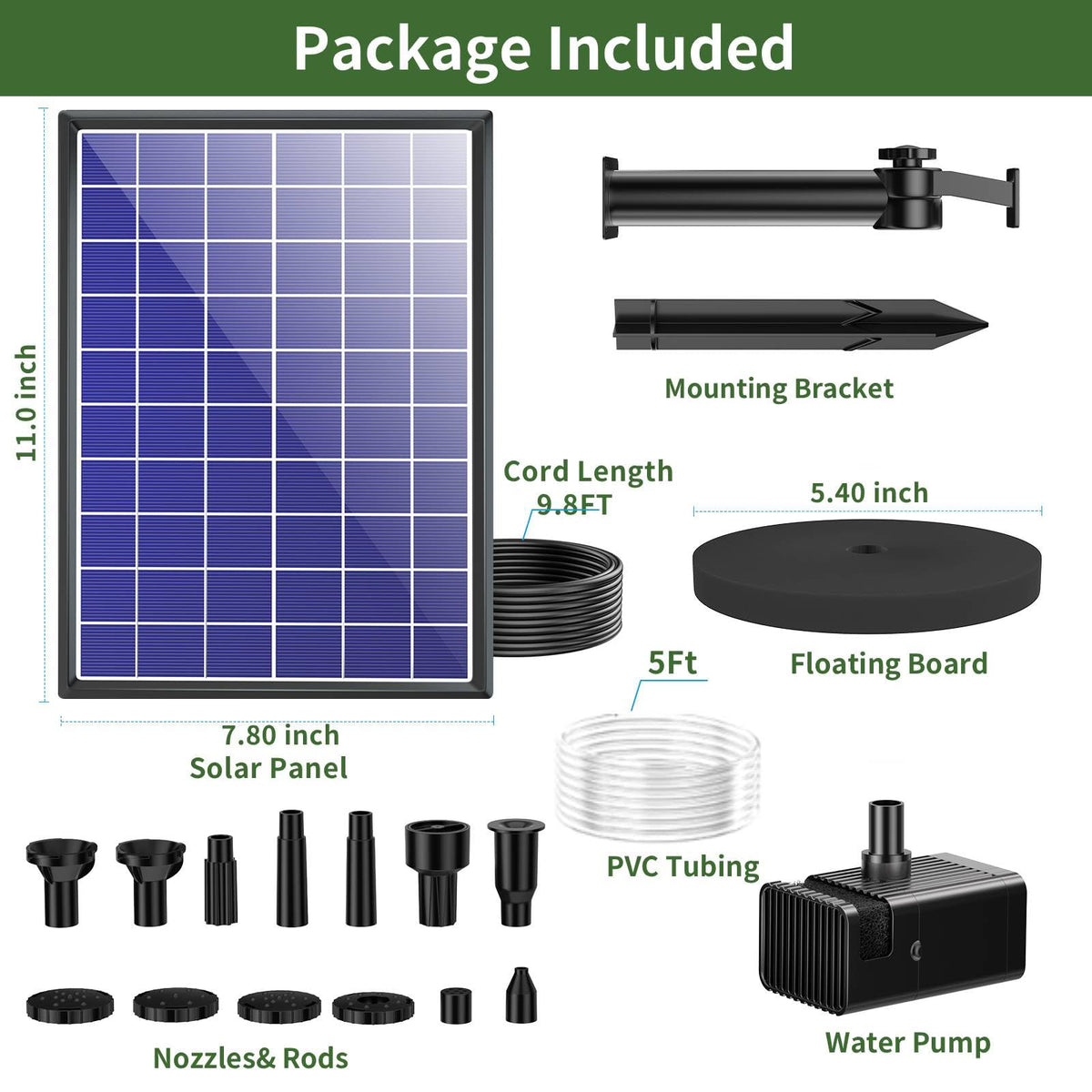 Antfraer 180° adjustable mount offers easy wall or ground installation.