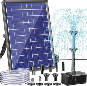 Antfraer 8W solar panel for lawn display providing steady fountain action in sunlight