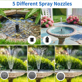 Antfraer bird bath fountain setup adding aeration and visual appeal