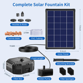 Antfraer durable solar pond filter designed for long-lasting outdoor use