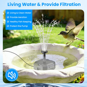 Antfraer outdoor bird bath setup promotes gentle water flow