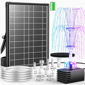 Antfraer solar fountain pump panel captures sunlight for outdoor use