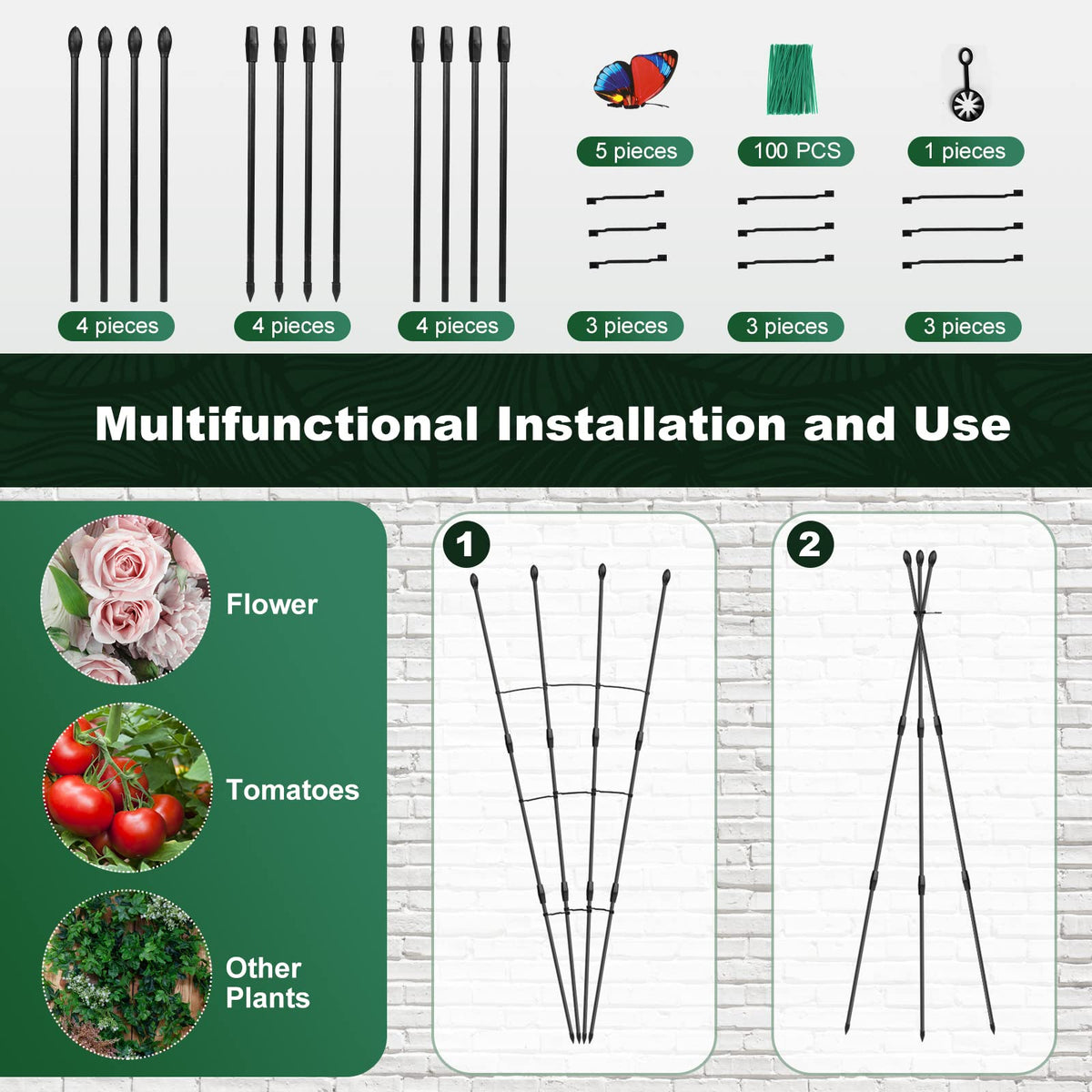 Antizz rustproof trellis made from aluminum clad plastic withstands wind and rain