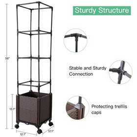 Antmoilios with lockable wheels enables indoor or outdoor mobility and placement.