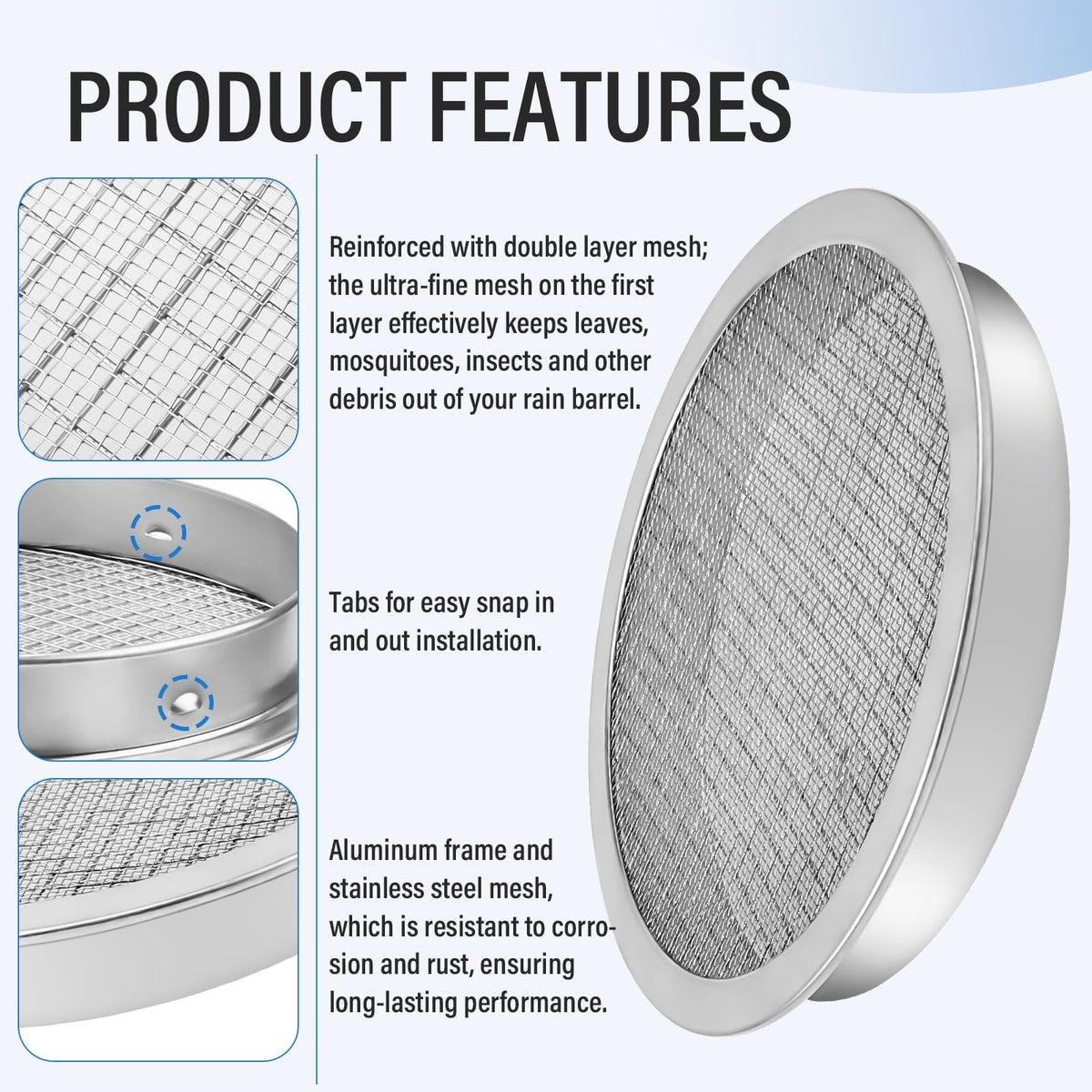 ANTOBLE aluminum and stainless steel construction withstands outdoor conditions