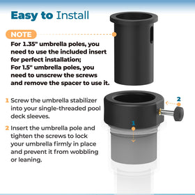 ANTOBLE easy installation for outdoor pool shade setup