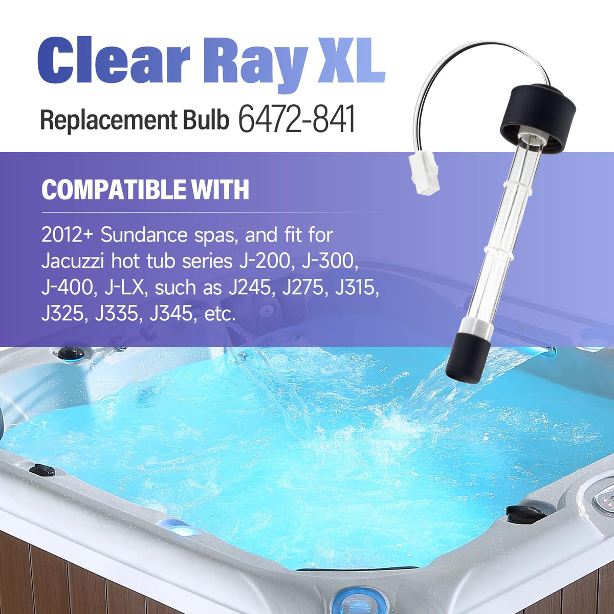 ANTOBLE Long-life UV bulb 9000+ hours for continuous spa clarity.