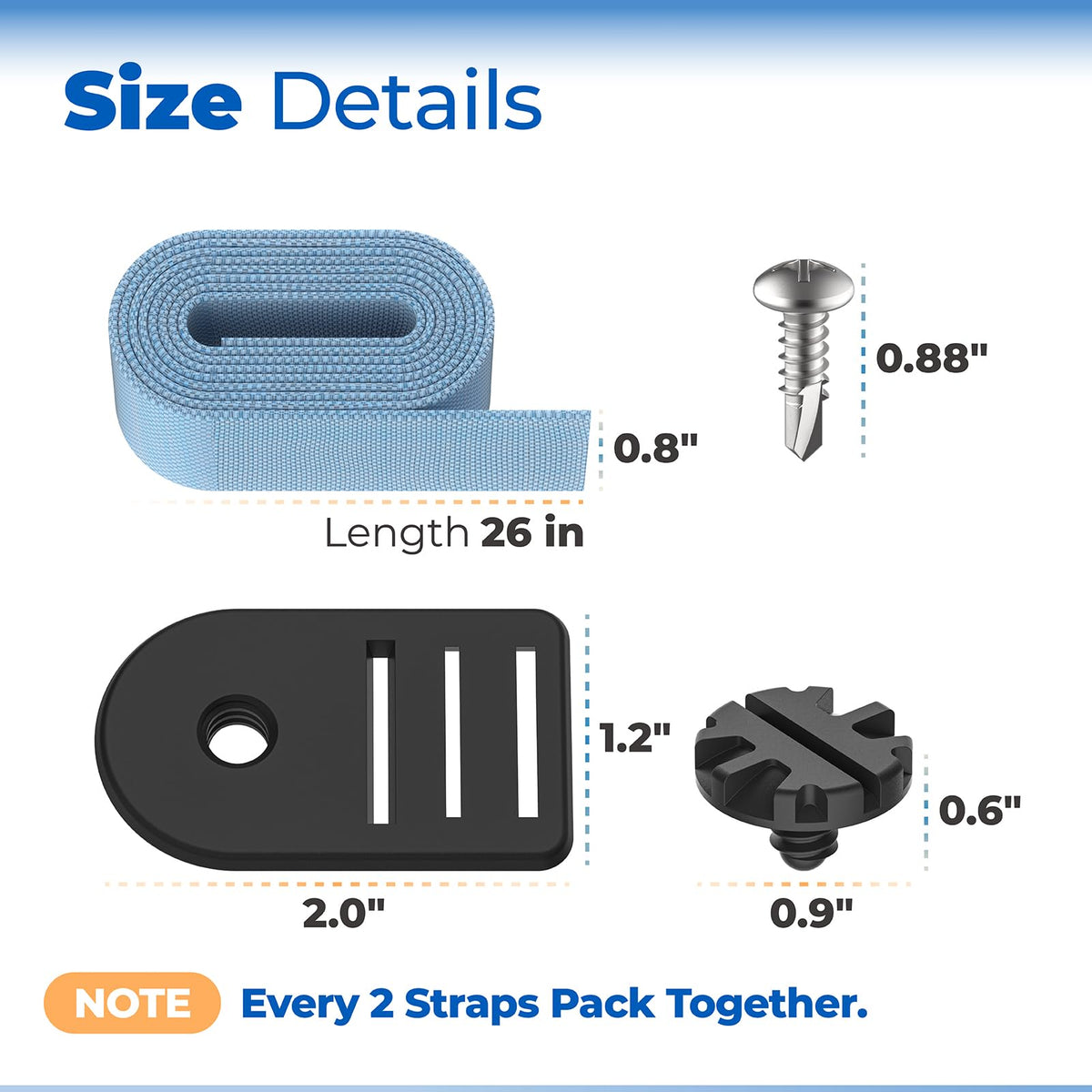 ANTOBLE pool roller compatible strap plates illustrate secure attachment points