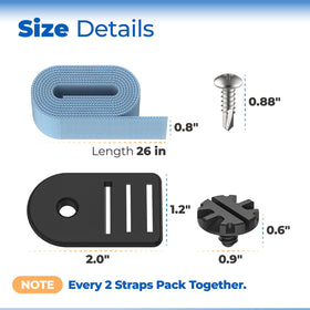 ANTOBLE pool roller compatible strap plates illustrate secure attachment points