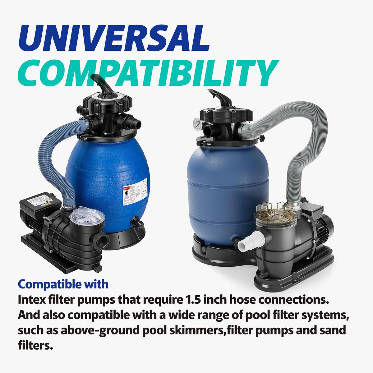 ANTOBLE stainless steel clamps securely fasten hoses to the pump.