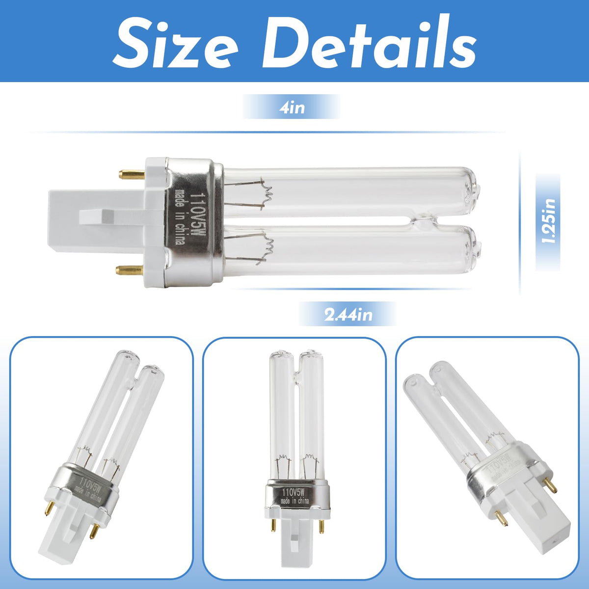 ANTOBLE UVC lamp glass close-up—high-quality replacement for clear pond water