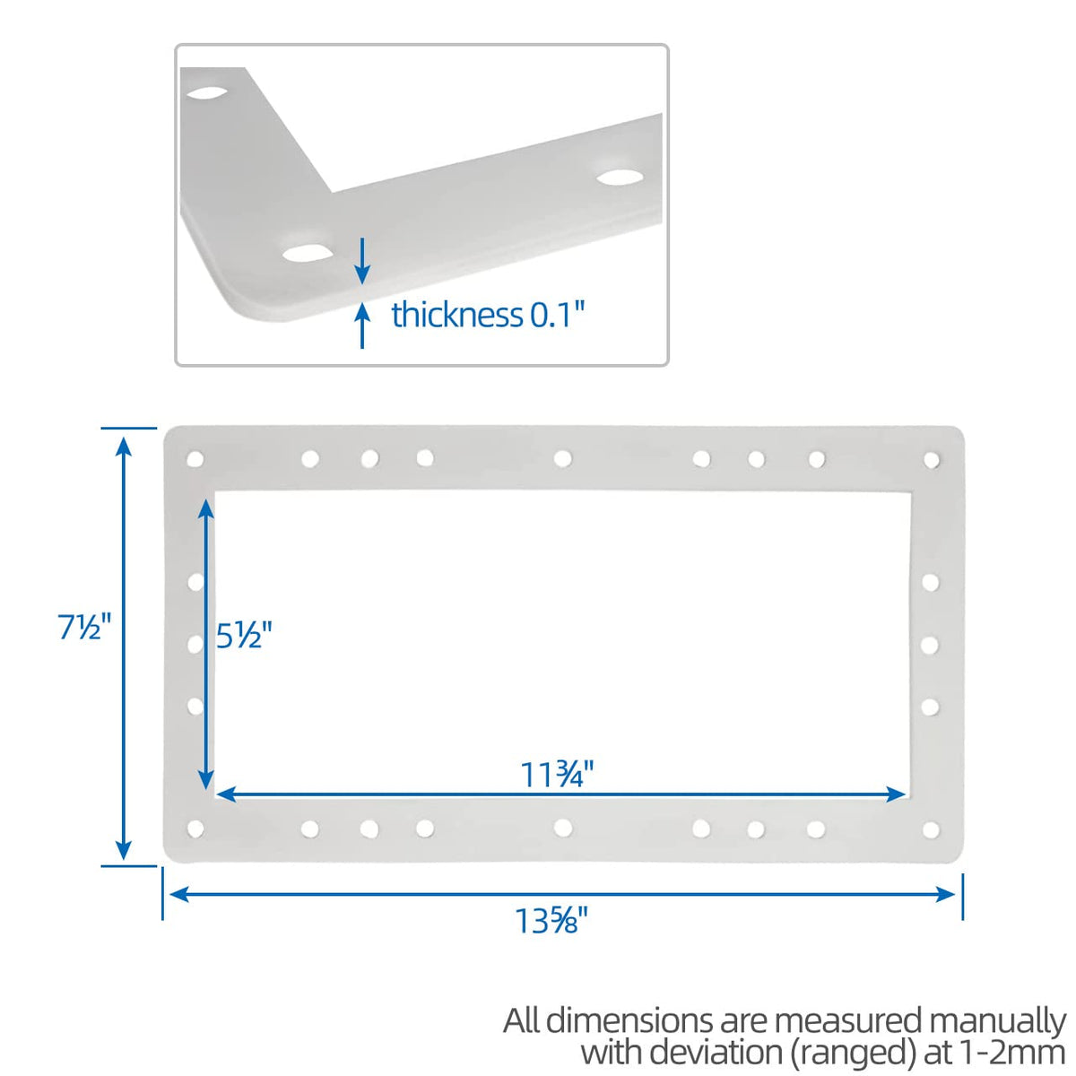 ANTOBLE wide-mouth gasket inner dimensions help ensure proper fit.