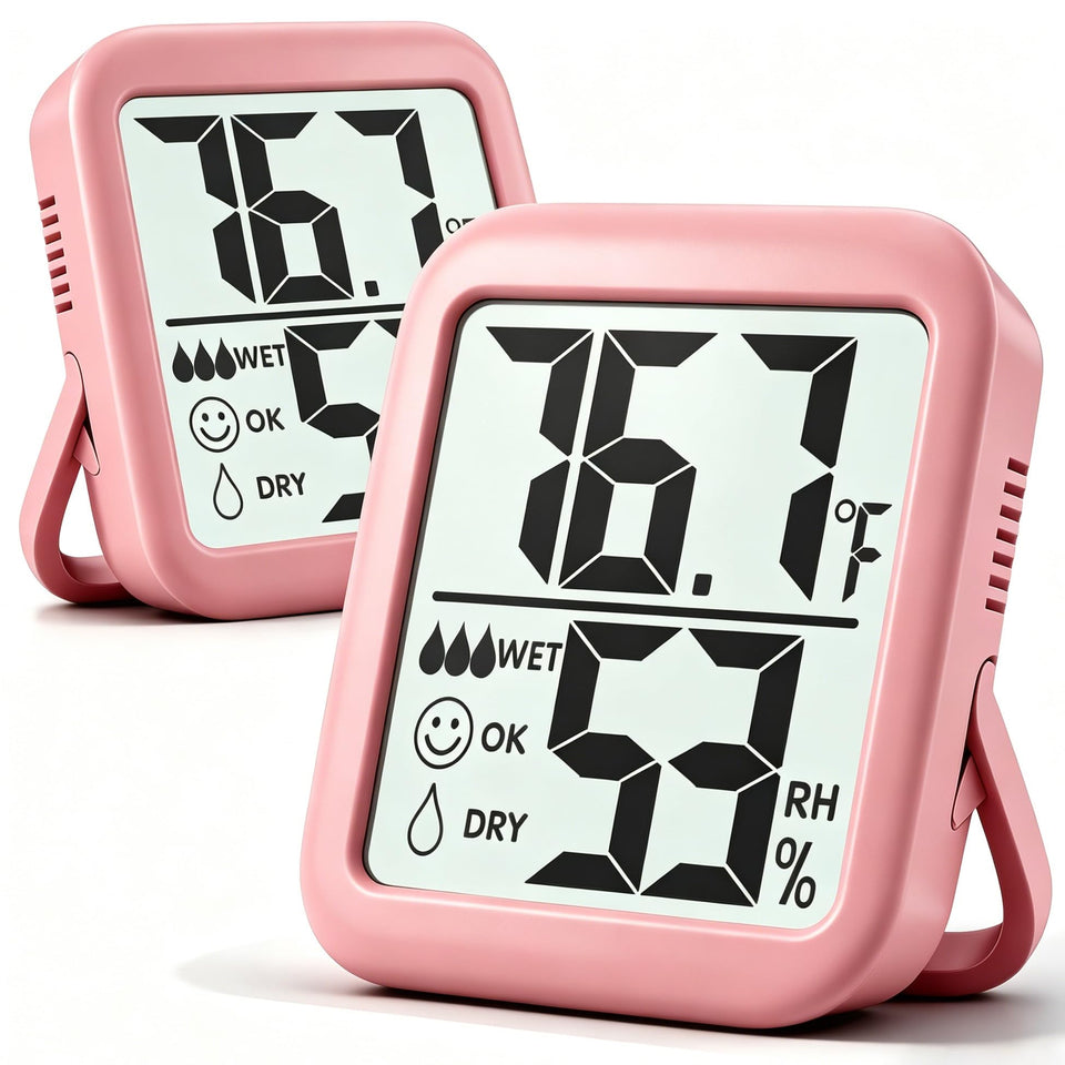 Antonki 2-pack room thermometer with digital display for quick temperature checks.