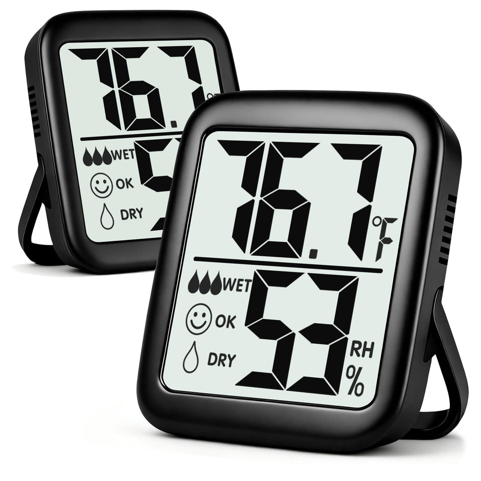 Antonki 2-pack room thermometer with a clear display for easy readings.